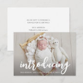 INLEIDING | vetgedrukte aankondigingen van geboort (Voorkant / Achterkant)