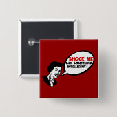 Inlichtingsbelediging Vierkante Button 5,1 Cm (Voorkant /achterkant)