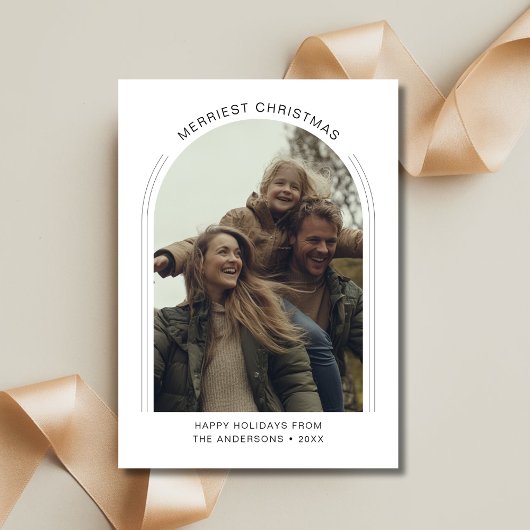 Inline Arch Fototypografie Merriest Christmas Feestdagenkaart