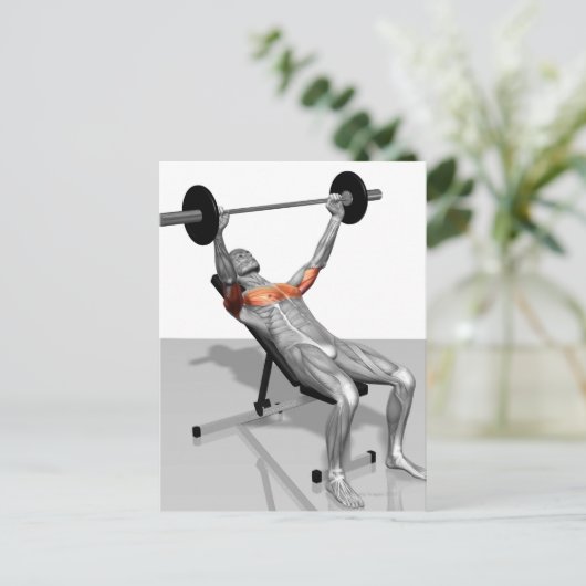Inline Bench Press Briefkaart (Staand voorkant)