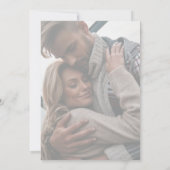 Inline Faded Foto | Moderne minimale bruiloft Kaart (Achterkant)