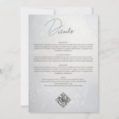 Inline Foto Moderne Elegante QR Code Budget Huweli Kaart (Achterkant)