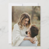 Inline foto | Moderne minimale bruiloft Kaart (Achterkant)