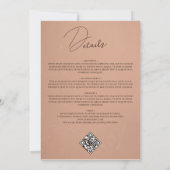 Inline Foto Terracotta QR Code Budget Huwelijk Kaart (Achterkant)