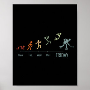 Inline-hockey Schaatsen Schaatsers Hockey Weekend Poster