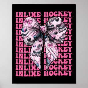 Inline Hockeyspeelster Meisje Coquette Striking Ro Poster