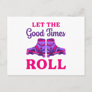 Inline Meisje Schaatsen Koningin Skater Grappig ge Briefkaart