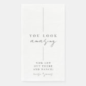 inline | Moderne minimale "je ziet er geweldig" br Servet (Voorkant)