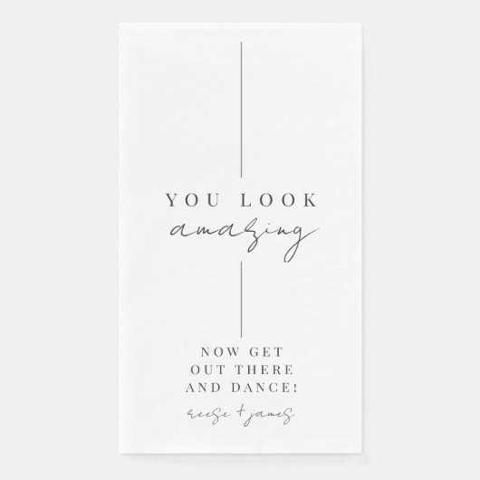 inline | Moderne minimale "je ziet er geweldig" br Servet (Voorkant)