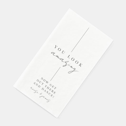 inline | Moderne minimale "je ziet er geweldig" br Servet (Hoek)