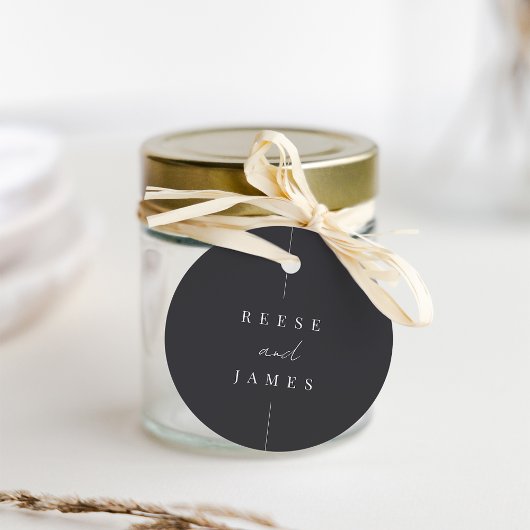 Inline | Moderne minimale persoonlijke bruiloft Bedankjes Labels