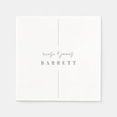 Inline | Moderne minimale persoonlijke bruiloft Servet (Voorkant)