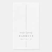 Inline | Moderne minimale persoonlijke bruiloft Servet (Voorkant)