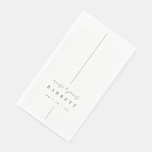 Inline | Moderne minimale persoonlijke bruiloft Servet (Hoek)