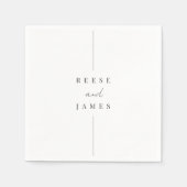 Inline | Moderne minimale persoonlijke bruiloft Servet (Voorkant)