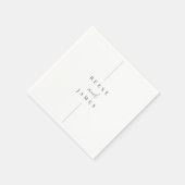 Inline | Moderne minimale persoonlijke bruiloft Servet (Hoek)