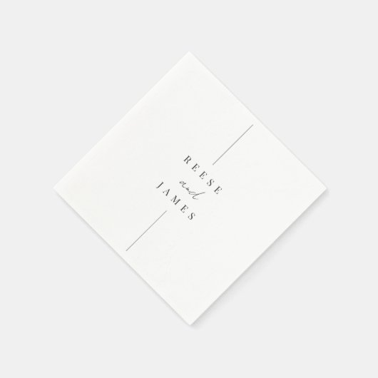 Inline | Moderne minimale persoonlijke bruiloft Servet (Hoek)