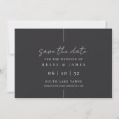 inline | Moderne minimalistische bruiloft Save The Date (Voorkant)