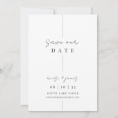 inline | Moderne minimalistische foto bruiloft Save The Date (Achterkant)