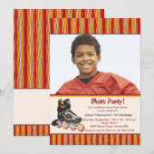 Inline Schaats Foto-uitnodiging Kaart (Voorkant / Achterkant)