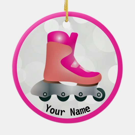 Inline Schaats ontwerp Keramisch Ornament (Achterkant)