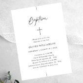 Inline Script Zwart & Wit Geslachtsneutrale Doop Kaart