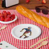 Inline Skater Cool Retro Rollerblading Papieren Bordje