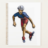 Inline Skater Cool Retro Rollerblading Planner (Voorkant)