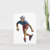 Inline Skater Cool Retro Rollerskaten Kaart (Voorkant)