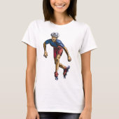 Inline Skater Cool Retro Rollerskaten T-shirt (Voorkant)