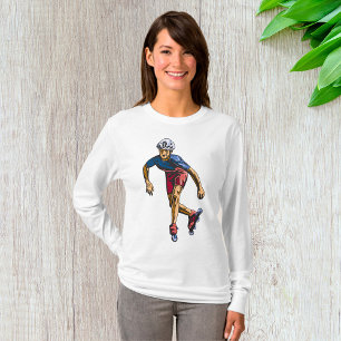 Inline Skater Cool Retro Rollerskaten T-shirt