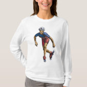 Inline Skater Cool Retro Rollerskaten T-shirt (Voorkant)