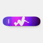 Inline Skater; Levendig Violet Blauw en Magenta Skateboard (Horizontaal)