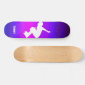 Inline Skater; Levendig Violet Blauw en Magenta Skateboard (Horizontaal)