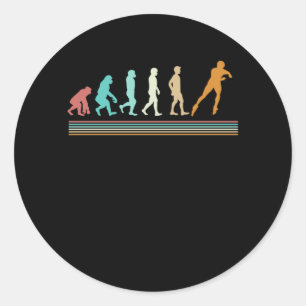 Inline Skating Evolution Roller Skater Ronde Sticker
