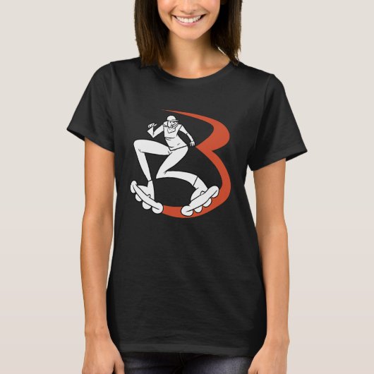 Inline Skating Skater Rollerblading T-shirt (Voorkant)