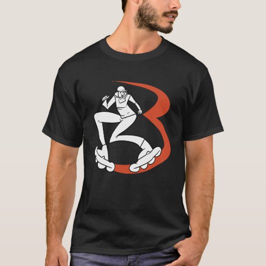 Inline Skating Skater Rollerblading T-shirt (Voorkant)