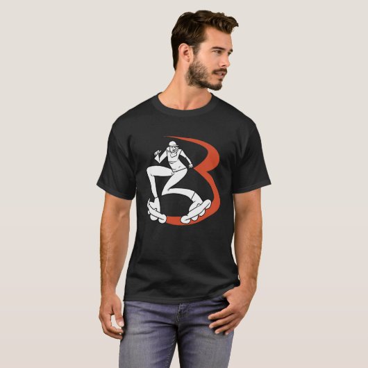 Inline Skating Skater Rollerblading T-shirt (Voorkant volledig)