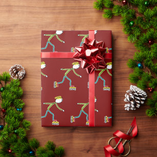 Inline Skating Stickman Cadeaupapier
