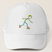 Inline Skating Stickman Trucker Pet (Voorkant)