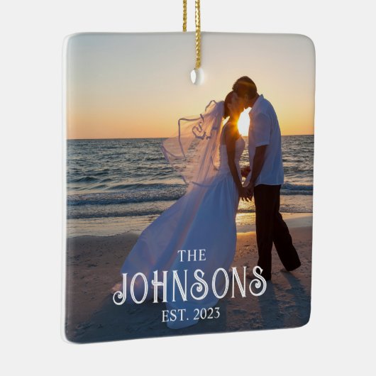  inline tekst trouwfoto keramisch ornament (Rechts)