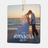 inline tekst trouwfoto keramisch ornament (Links)