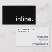 inline. visitekaartje (Voorkant / Achterkant)