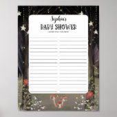 Inlogblad voor ingeruild Baby shower Poster (Voorkant)