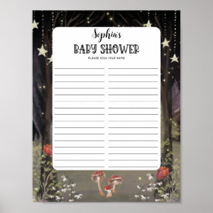 Inlogblad voor ingeruild Baby shower Poster