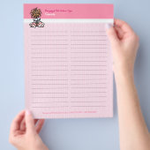 Inlogboekblad van het Dog Groomer Spa Yorkie Flyer (Hand)