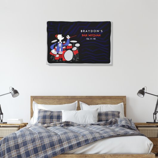 Inlogbord Bar Mitzvah Canvas Afdruk (Insitu (Slaapkamer))