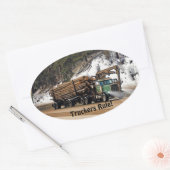 Inloggen bij non-profitorganisaties - Logout Loggi Ovale Sticker (Envelop)