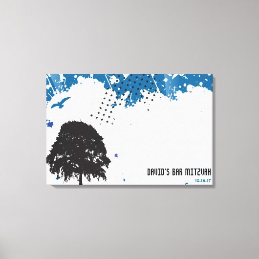 Inloggen voor Grundge Tree-geheugen Canvas Afdruk (Voorkant)