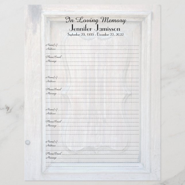 Inloggen voor herdenkingsboekvulling Pagina Oude W (Voorkant)